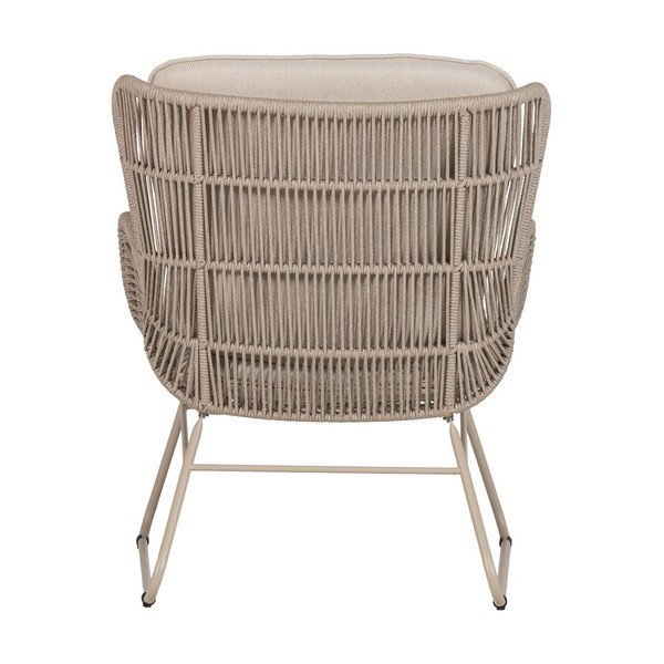 Béžové kovové/polstrované zahradní křeslo Grace – WOOOD-image-4