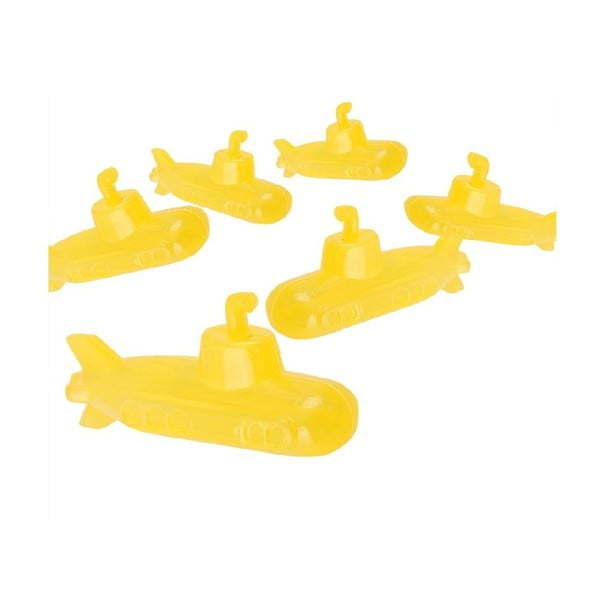 Sada 6 žlutých kostek na led Kikkerland Submarine