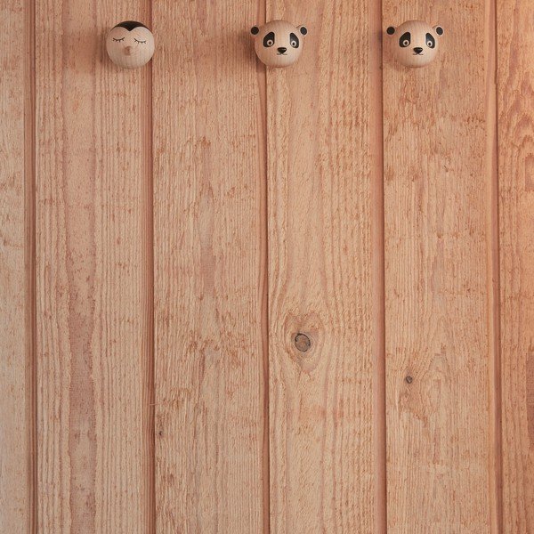 Nástěnný háček z bukového dřeva v přírodní barvě Panda – OYOY Mini-image-2
