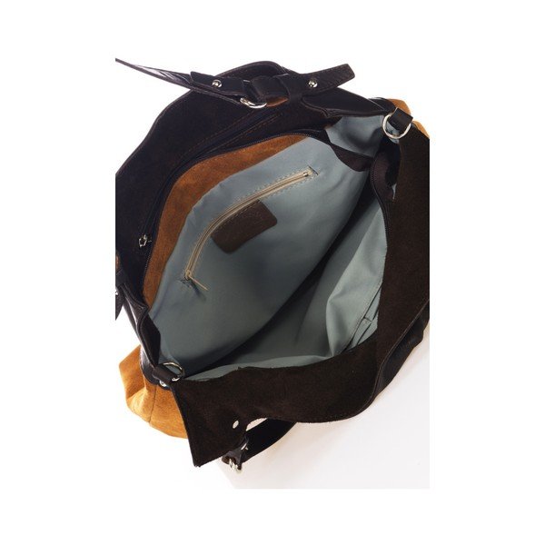 Koňakově hnědá kožená kabelka Markese Sailor-image-3