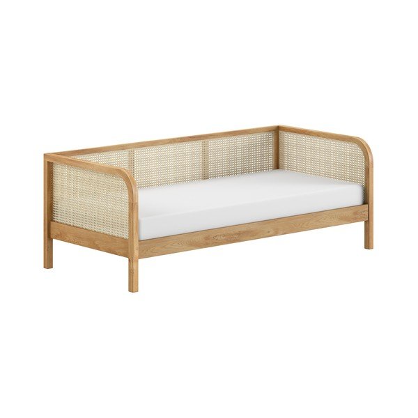 Jednolůžková postel z dubového dřeva s roštem 90x200 cm v přírodní barvě Olive Captain Rotan – Vipack