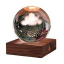 Tmavě hnědá světelná dekorace na USB Amber – Gingko