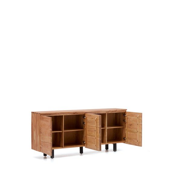 Komoda z masivu akácie v přírodní barvě 200x88x40 cm Uxue – Kave Home-image-3