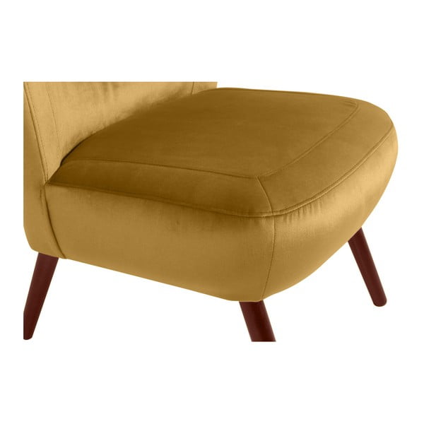 Žluté křeslo Max Winzer Sari Velvet-image-3