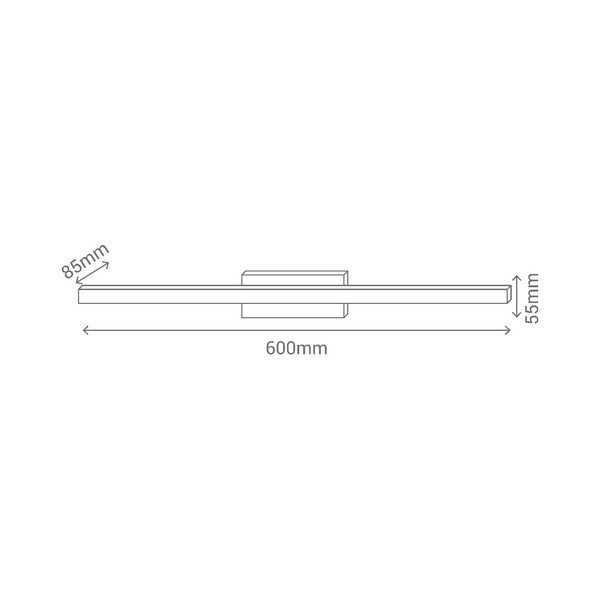 Nástěnné svítidlo s LED světlem ve stříbrné barvě SULION Bula-image-2