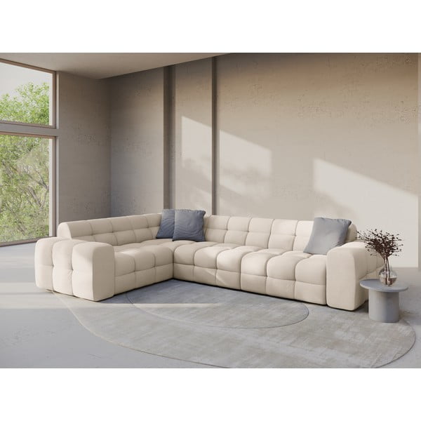 Béžová rohová pohovka (levý roh/do L) Kendal – Micadoni -image-1