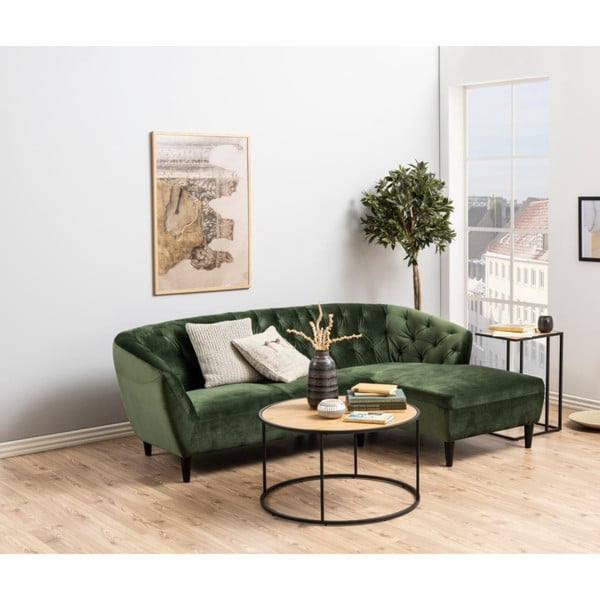 Černý kulatý konferenční stolek ø 80 cm Seaford - Actona-image-1