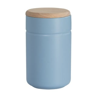Modrá porcelánová dóza s dřevěným víkem Maxwell & Williams Tint, 900 ml