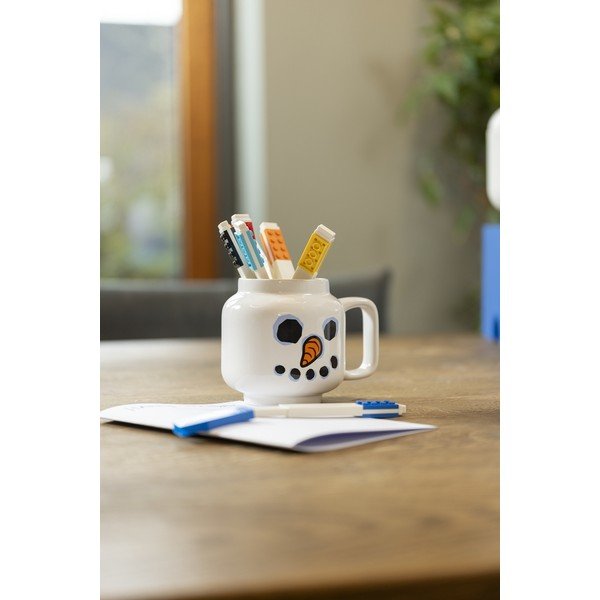 Bílý keramický dětský hrnek na latte 255 ml Snowman – LEGO®-image-2