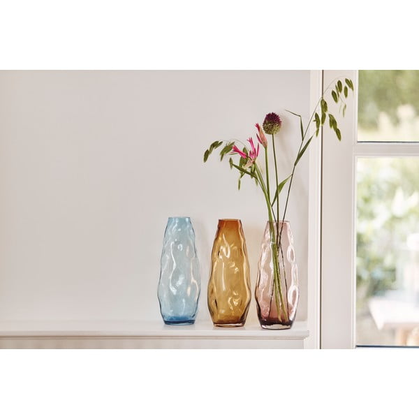 Světle modrá skleněná váza Bahne & CO, výška 28 cm-image-1