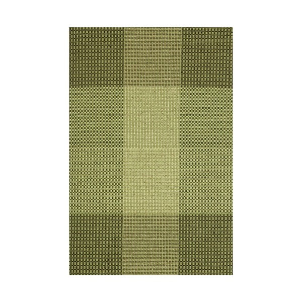 Zelený ručně tkaný vlněný koberec Linie Design Genova, 170 x 240 cm