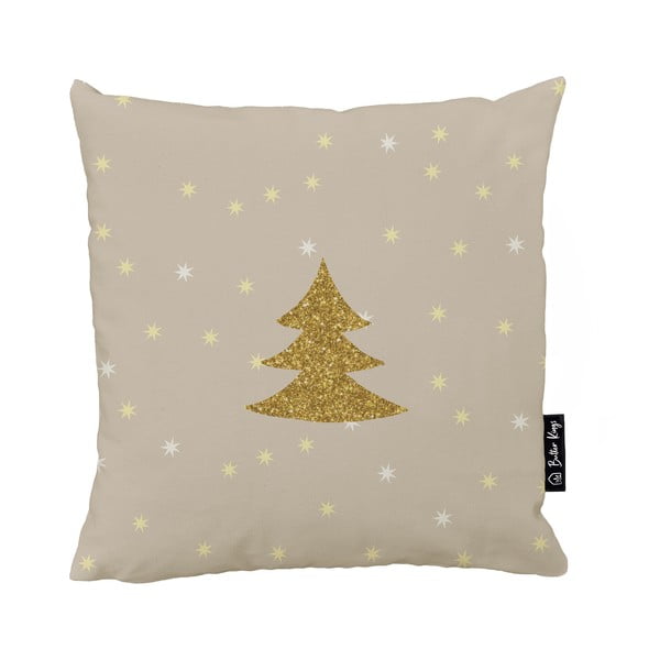 Povlak na polštář s vánočním motivem 45x45 cm Gold Tree – Butter Kings