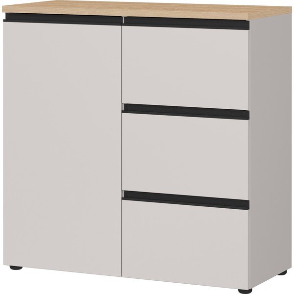 Šedobéžová/ve světle přírodní barvě komoda 90x91x41 cm Cormano – Germania