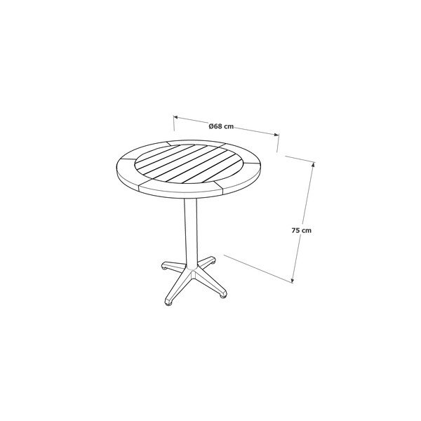 Hliníkový kulatý zahradní jídelní stůl ø 68 cm Spring – Ezeis-image-2