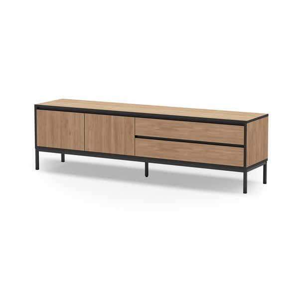 TV stolek v dekoru dubu v přírodní barvě 180x55 cm Lorenza – Marckeric-image-1