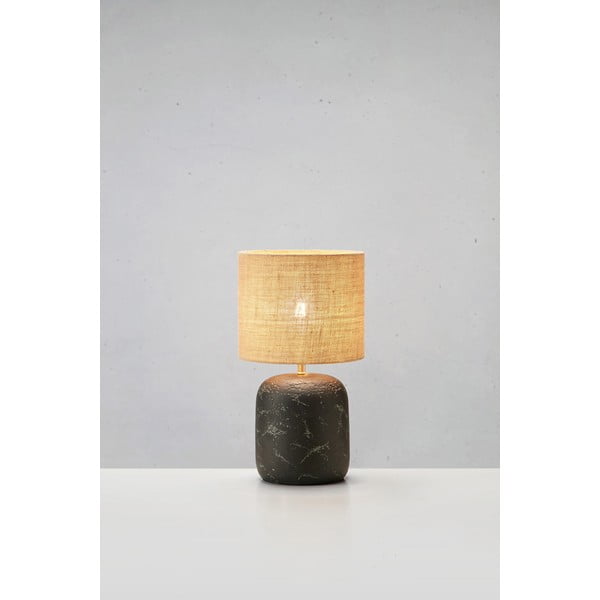 Stolní lampa se stínidlem z juty v černo-přírodní barvě (výška 32,5 cm) Montagna – Markslöjd-image-4
