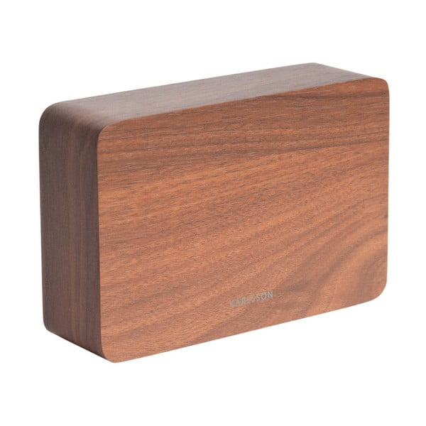 Budík v dřevěném dekoru Karlsson Square, 15 x 10 cm-image-1