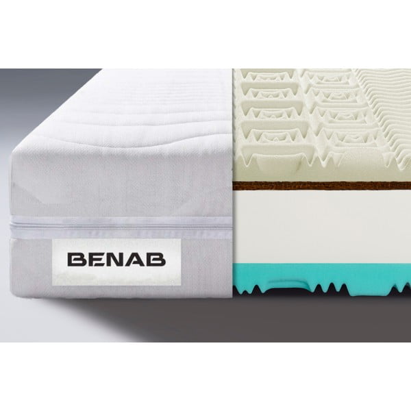 Tvrdá/středně tvrdá pěnová oboustranná matrace 120x200 cm Visco Touch – BENAB-image-1