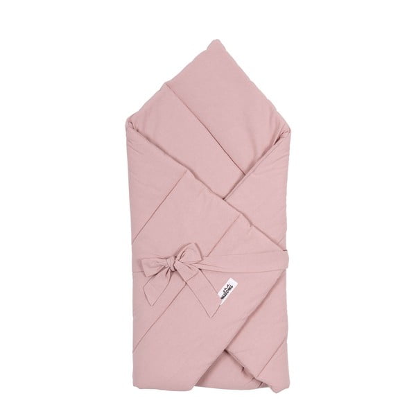 Růžová bavlněná dětská zavinovačka 75x75 cm – Malomi Kids
