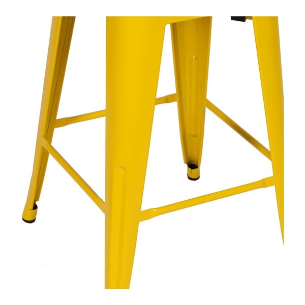 Žluté kovové barové stoličky v sadě 2 ks (výška sedáku 61 cm) – Ixia-image-4