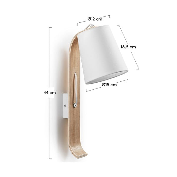 Bílá nástěnná lampa Kave Home Percy-image-2