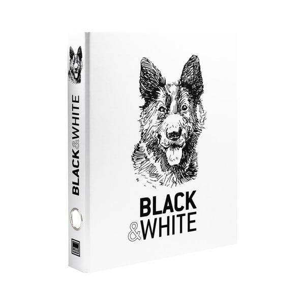 Kroužkový pořadač Makenotes Hound Black & White