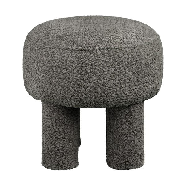 Tmavě šedý žinylkový taburet Canberra – House Nordic-image-2