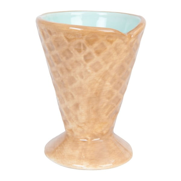 Keramická miska na zmrzlinu ve tvaru kornoutu Clayre & Eef, Ø 9 cm