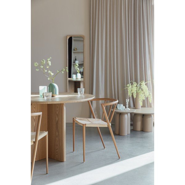 Kulatý jídelní stůl v dekoru dubu ø 120 cm Laurent – White Label-image-3
