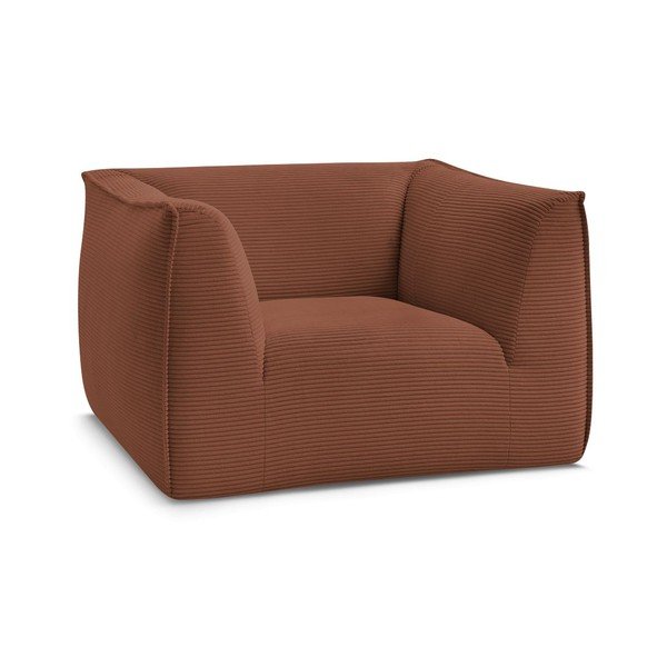 Oranžové manšestrové křeslo Giorgia – Bobochic Paris