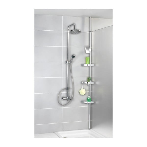 Světlá teleskopická nástěnná polička do koupelny Wenko Premium-image-1