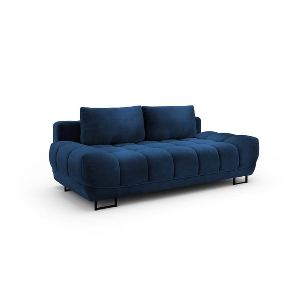 Královsky modrá třímístná rozkládací pohovka se sametovým potahem Windsor & Co Sofas Cirrus-image-3