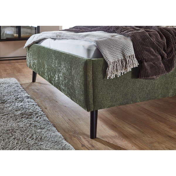 Khaki čalouněná dvoulůžková postel s úložným prostorem s roštem 180x200 cm Nova – Meise Möbel-image-4