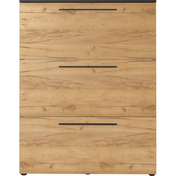 Tmavě šedý výklopný botník v dekoru dubu Wildomar - Germania-image-3