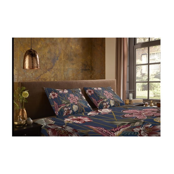 Tmavě modré povlečení na dvoulůžko/prodloužené z mikrovlákna 200x220 cm Jos – Good Morning-image-2