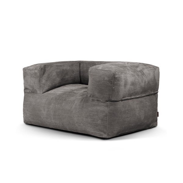 Tmavě šedý manšestrový sedací vak MooG – SLOWDOWN