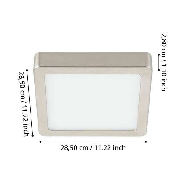 Šedé LED stropní svítidlo 28,5x28,5 cm FUEVA 5 – EGLO-image-1