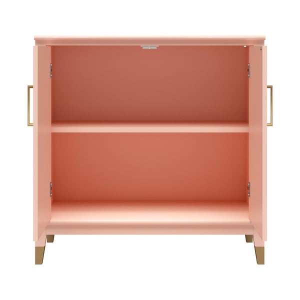 Růžová skříňka 86x85x41 cm Westerleigh – CosmoLiving by Cosmopolitan-image-3