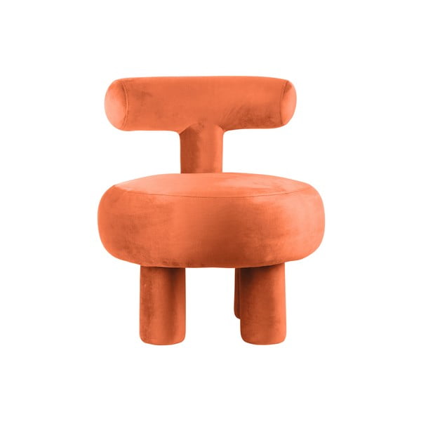 Oranžové sametové křeslo Abrazo – Leitmotiv-image-2