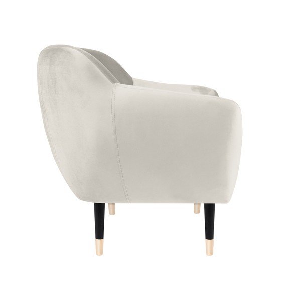 Krémové křeslo s černými nohami Mazzini Sofas Benito-image-4
