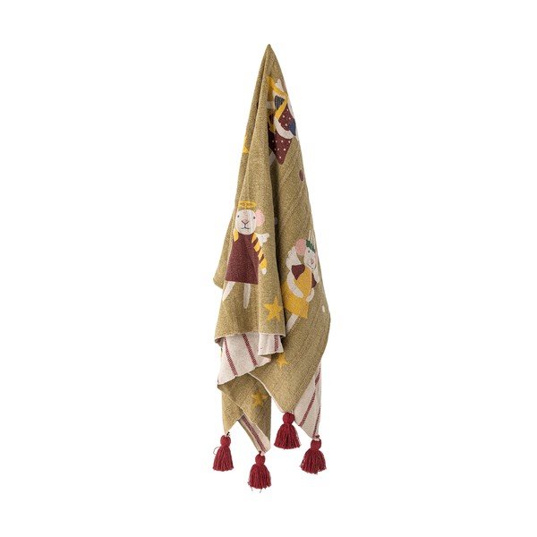 Deka s vánočním motivem z recyklované bavlny 130x160 cm Peo – Bloomingville