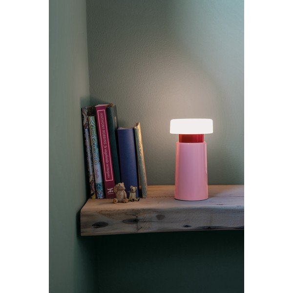 Růžová LED stmívatelná stolní lampa (výška 17,5 cm) Victoria – Remember-image-1