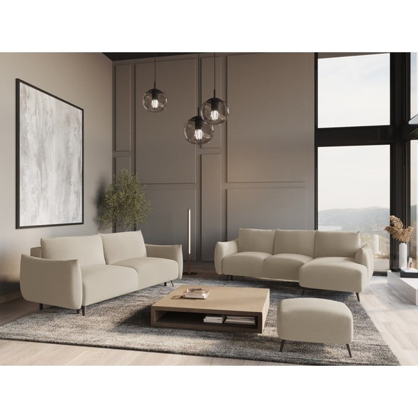 Béžová rohová pohovka (pravý roh) Malie – Makamii-image-1