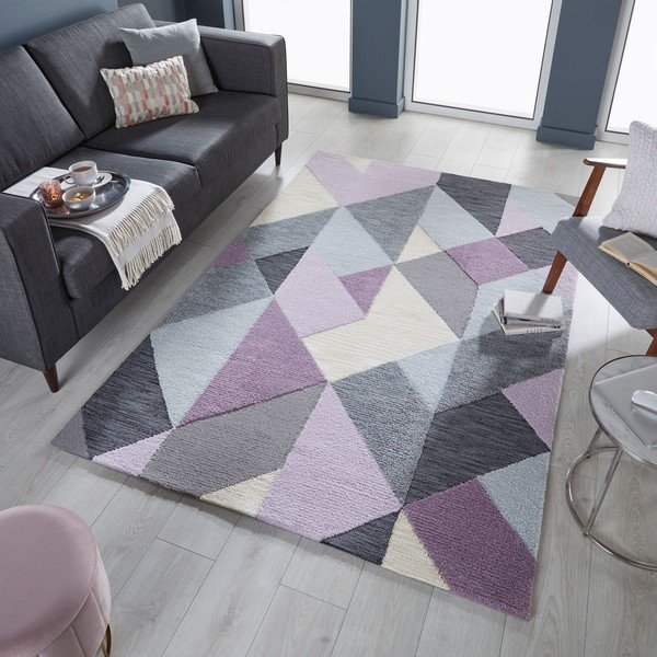Šedo-fialový koberec Flair Rugs Icon, 120 x 170 cm-image-4
