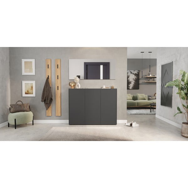 Antracitová skříňka v dekoru dubu 138x105x25 cm Libbiano – Germania-image-4