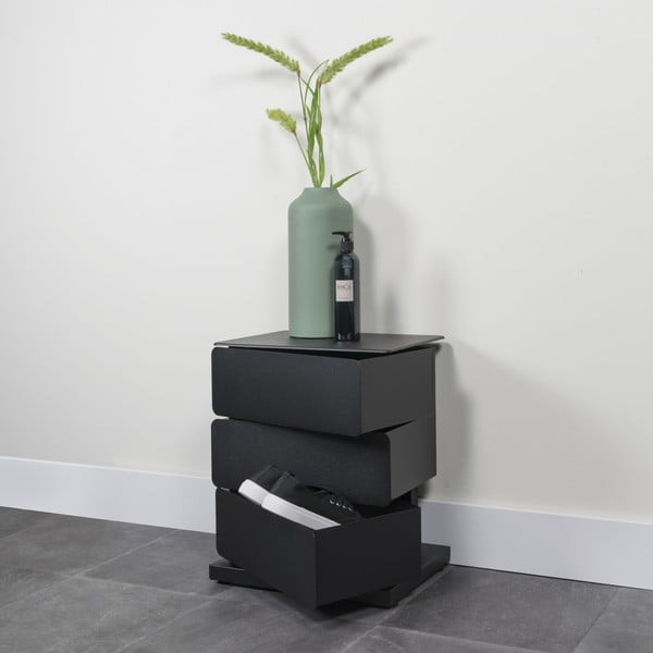 Černá kovová komoda 37x45x26 cm Joey – Spinder Design-image-4