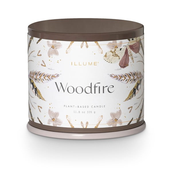Vonná sojová svíčka doba hoření 50 h Woodfire – ILLUME x Bloomingville
