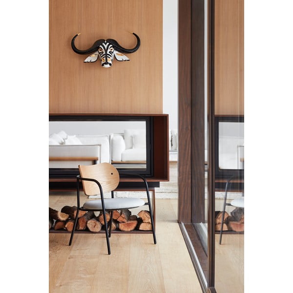 Šedé křeslo v dekoru dubu Eclipse - Teulat-image-1