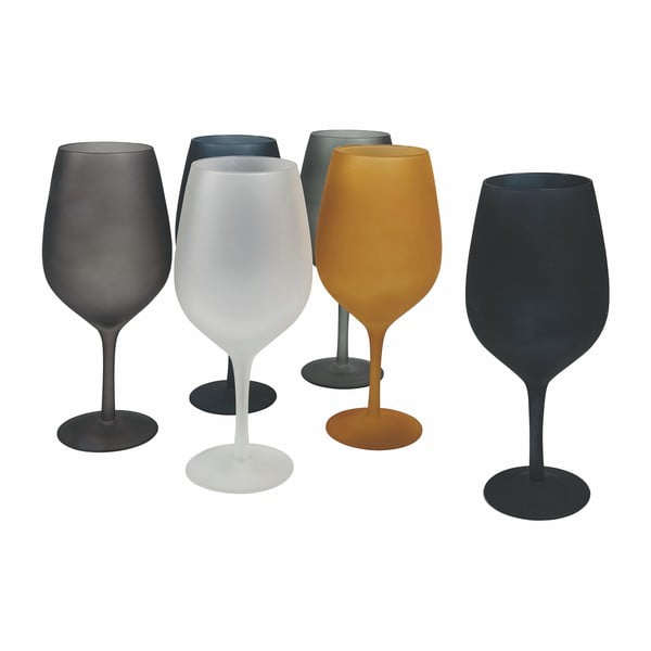 Sada 6 barevných sklenic na víno VDE Tivoli 1996 Cala Dorada-image-1