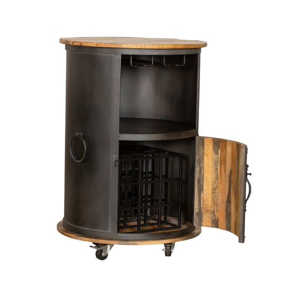 Černá kovová vinotéka na 9 lahví, 60x85 cm Luni – Interia Home & Living-image-3